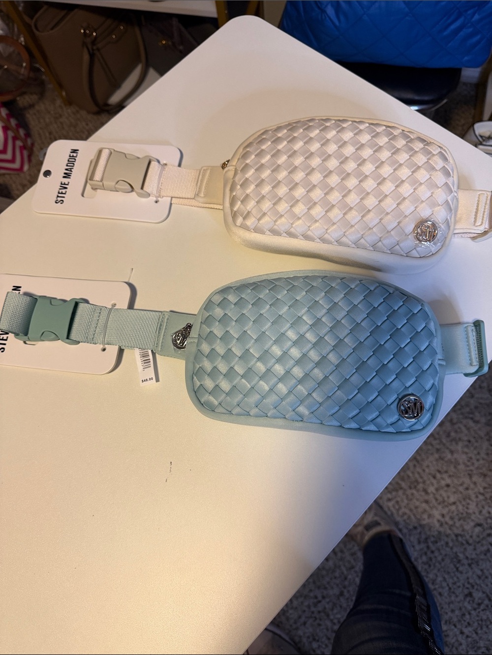 NWT Steve Madden Crossbody/Pouch Tiffany Blue with Silver Hardware.